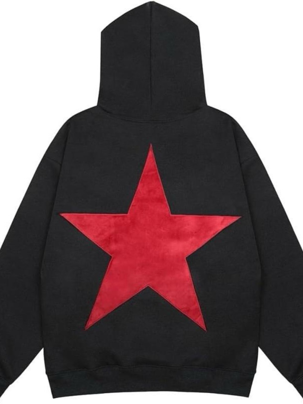 Aelfric Eden Star Hoodie Black Red Oversized Graphic Pullover Men’s XS